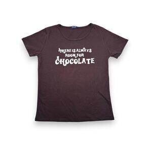 ENZA Chocolate Brown Graphic Slogan Tshirt Size Small